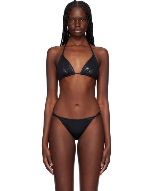 Yasmine Eslami ブラック Mica ビキニトップ Black