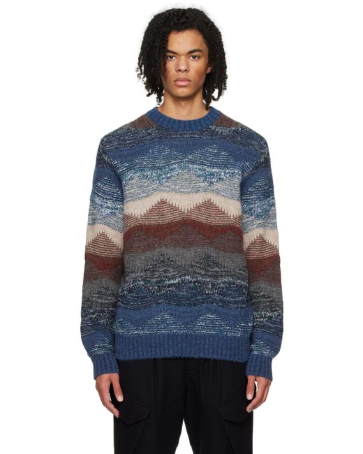 Sophnet Blue Color Abstract Sweater for men