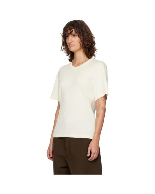 Lemaire White Off- Rib T-Shirt