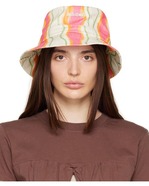 Jacquemus Brown Multicolor Le Raphia 'le Bob Gadjo' Beach Hat