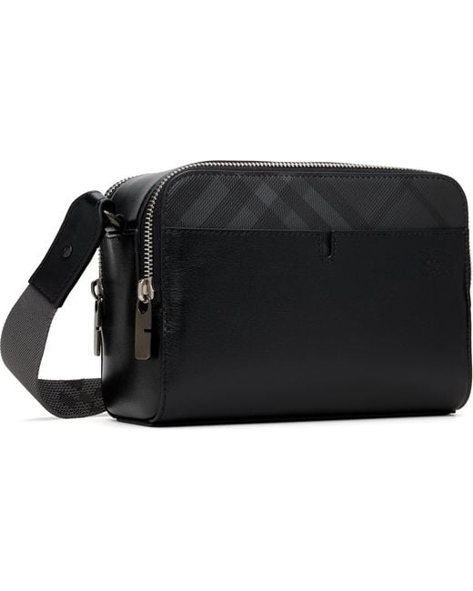 Burberry Black Pop Check Crossbody Bag for men