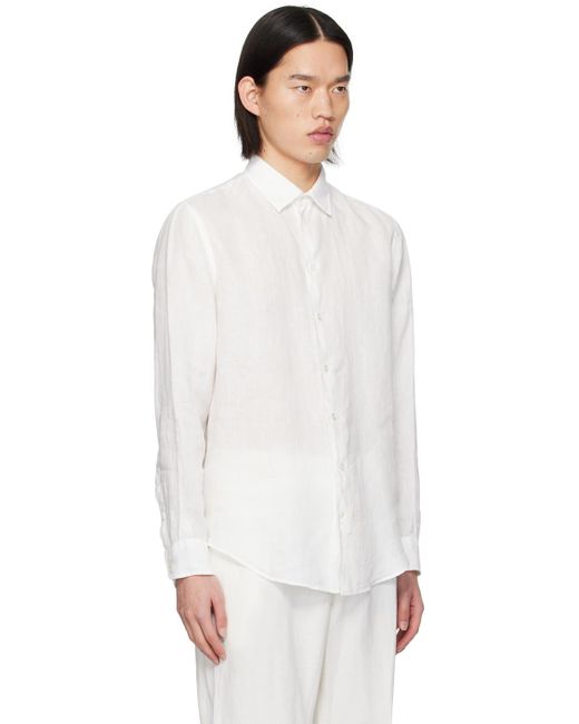 Emporio Armani White Semi-sheer Shirt for men
