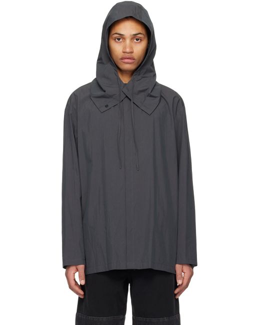 Amomento Hooded Shirt in Black for Men Lyst UK