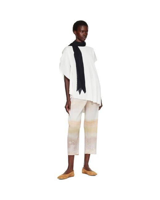 Pleats Please Issey Miyake Black Skinny Scarf