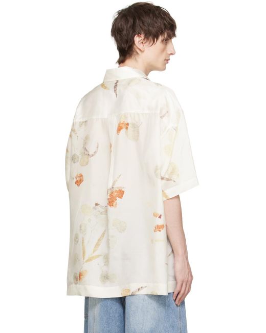 Chemise teinte au végétal blanche Feng Chen Wang pour homme en coloris Natural