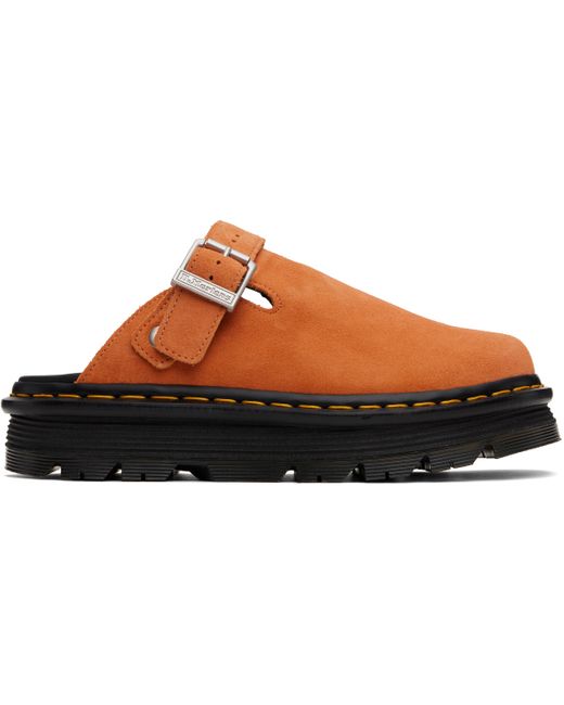 メンズ Dr. Martens オレンジ Zebzag スエード カジュアル