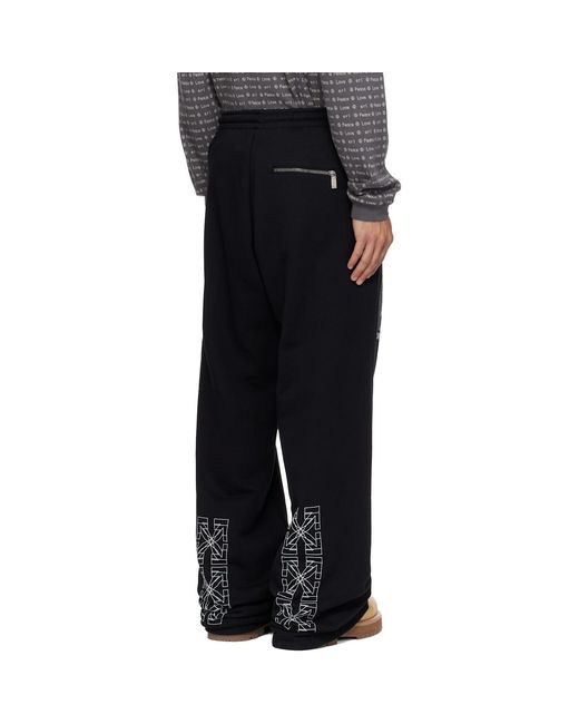 Off-White c/o Virgil Abloh Black Big Double Arrow Slouchy Sweatpants for men