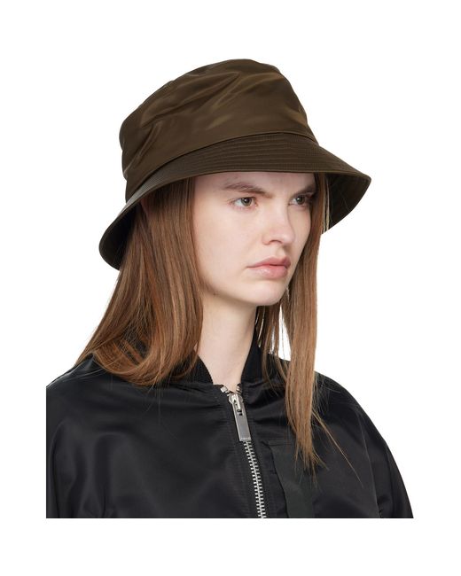 Sacai Black Single Brim Pocket Bucket Hat