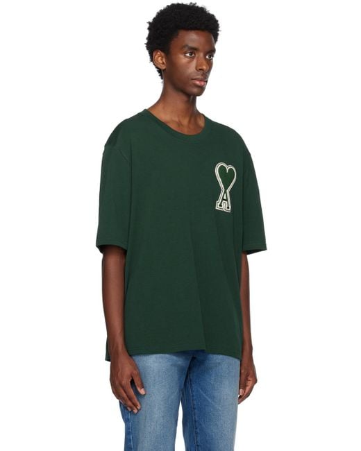 AMI Ssense Exclusive Green Ami De Cœur T-shirt for men