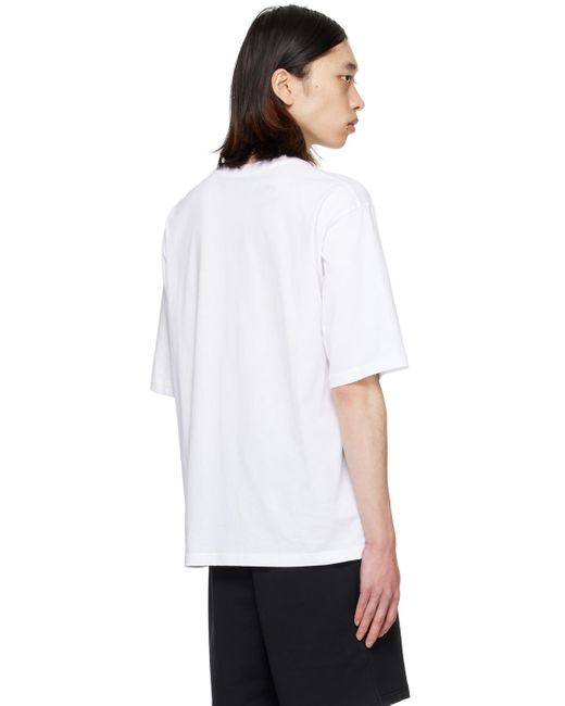T-shirt blanc à ourson modifié Moschino pour homme en coloris White