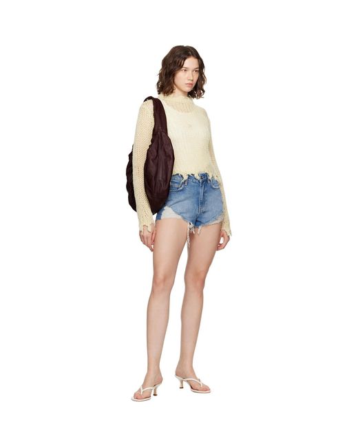 Ksubi Blue Kali Exposed Tidal Shorts