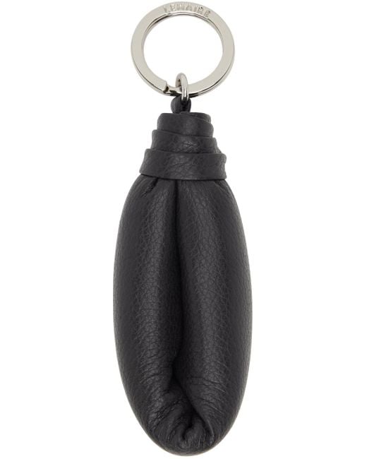 Lemaire Black Brown Wadded Keychain