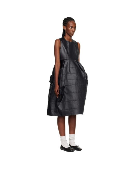 Tao Comme Des Garçons Black Satin Midi Dress