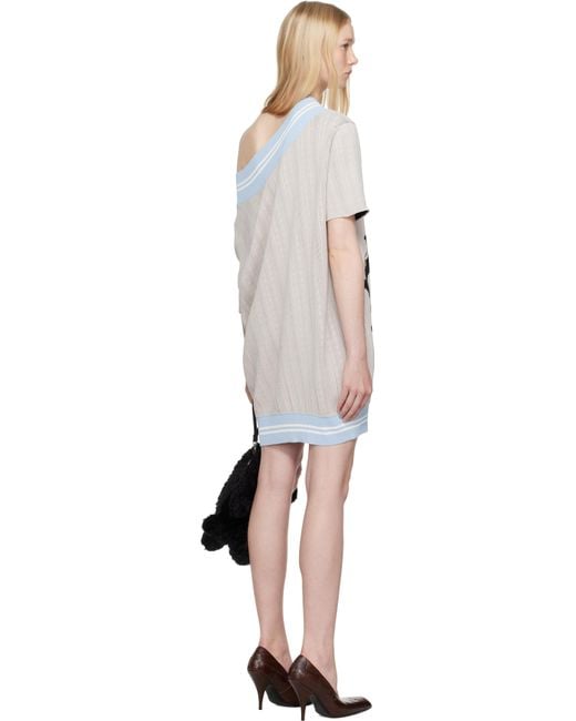 Ashley Williams Black Dolphins Knit Minidress
