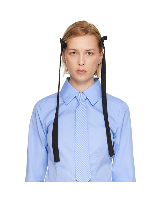 Sandy Liang Black Two-Pack Recital Bows Hair Clips