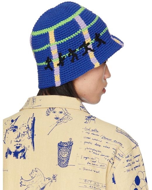 Chapeau bleu en crochet à images Kidsuper pour homme en coloris Blue