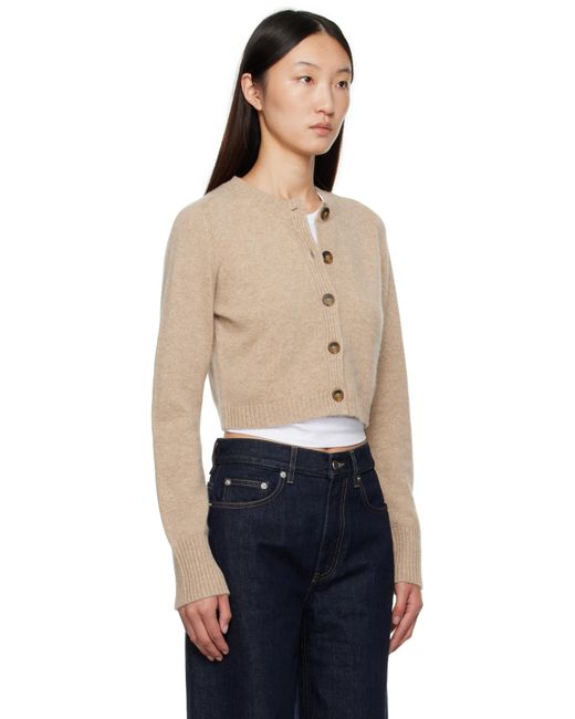 Loulou de Saison Blue Zephir Cashmere Cropped Cardigan