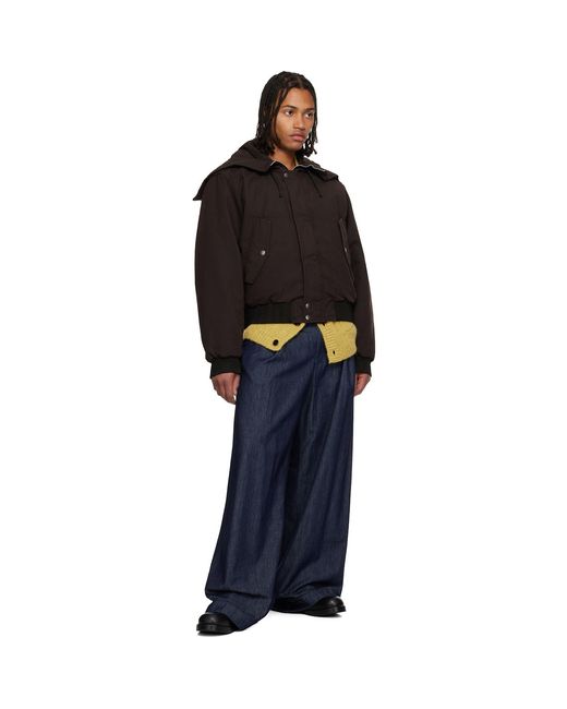 Dries Van Noten Black Garment-Dyed Jacket for men