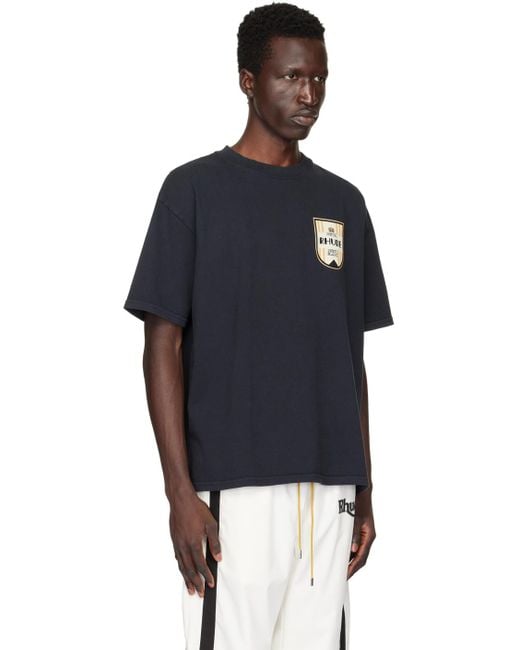 Rhude Blue 'mont-blanc Hotel' T-shirt for men