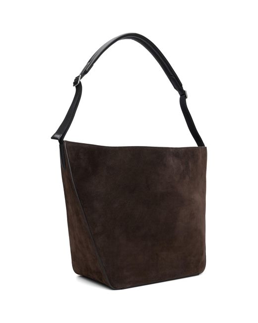 Moncler Black Carlo Suede Shoulder Bag