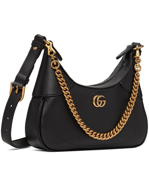 Gucci Black Small Double G Aphrodite Shoulder Bag