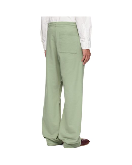 Dries Van Noten Green Drawstring Sweatpants for men