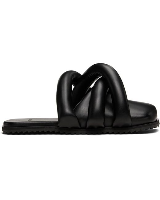 Yume Yume Black Closed Toe Tyre Slide Loafers