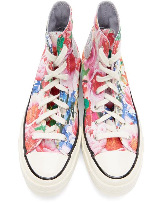 Converse キャンバス マルチカラー フローラル Chuck 70 ハイカット スニーカー メンズ カラー ピンク メンズ Lyst Converse キャンバス マルチカラー フローラル Chuck 70 ハイカット スニーカー メンズ カラー ピンク メンズ Lyst