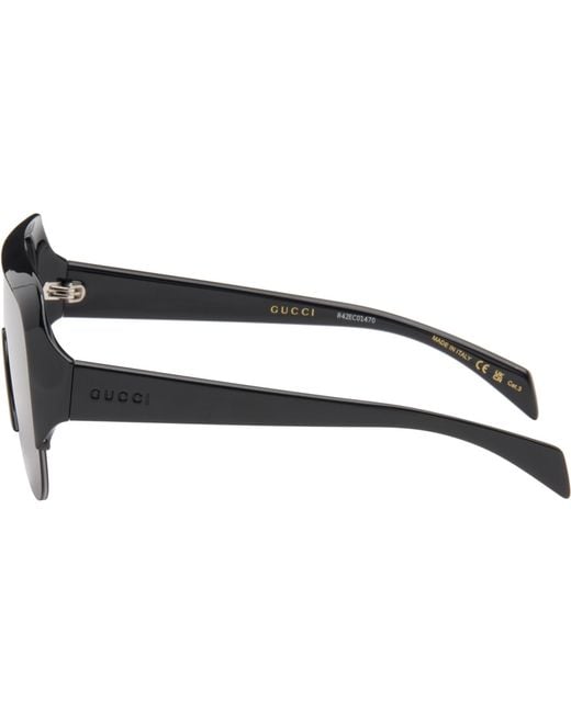 Gucci Gray Shield Sunglasses for men