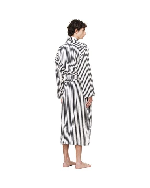 Tekla Gray Terry Classic Bathrobe for men