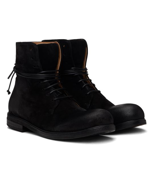 Marsèll Black Zucca Media Lace-Up Ankle Boots for men