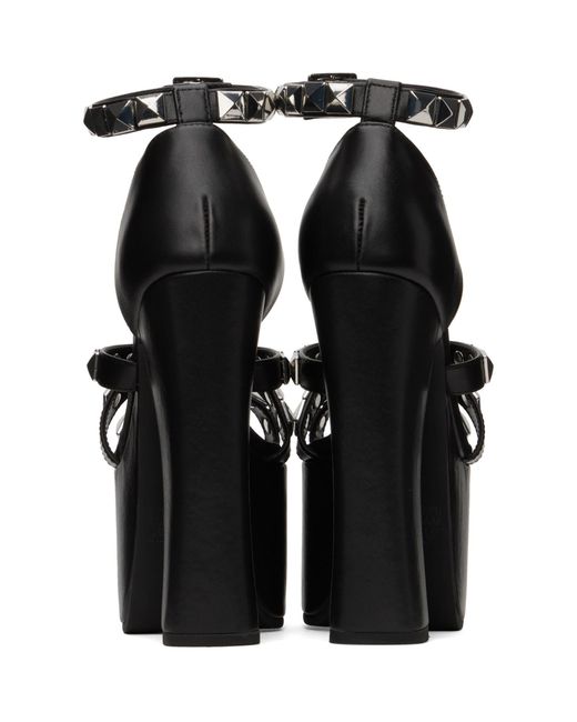 Ashley Williams Black Studded Iris Heels