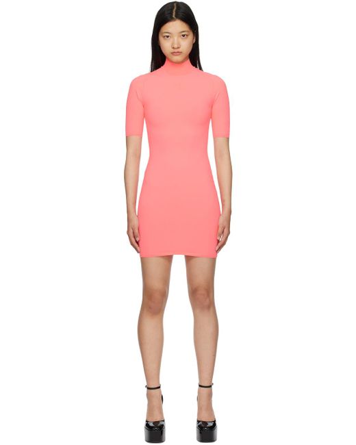 T By Alexander Wang Red Pink Bodycon Minidress