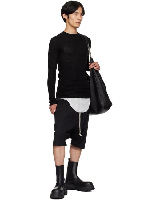 Rick Owens Black Concordians Rick's Pods Shorts for men