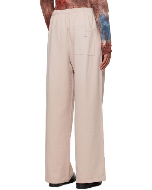 Pantalon de survêtement surdimensionné rose Acne pour homme en coloris Natural