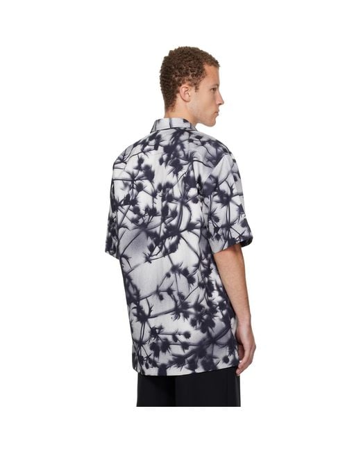 Dries Van Noten Black Floral Shirt for men