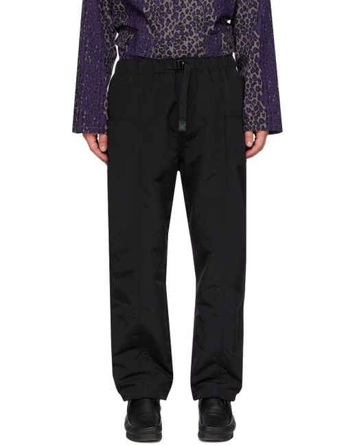 South2 West8 Black Belted Trousers for men