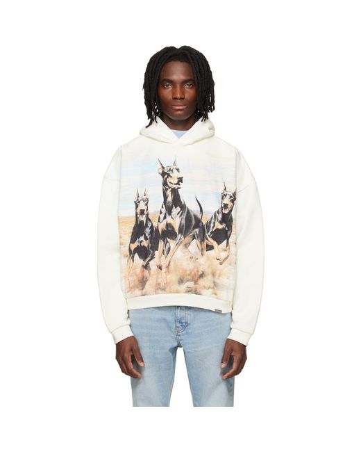 Pull À Capuche Blanc Cassé À Image Represent pour homme en coloris Black