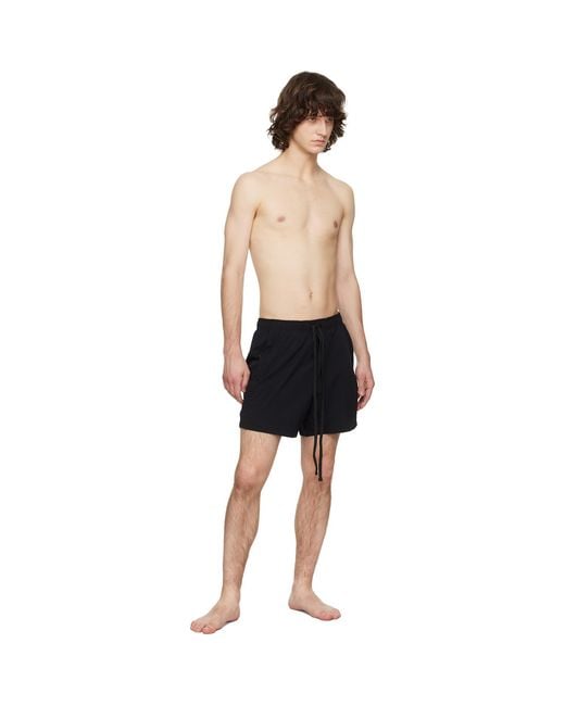 Thom Krom Black 19 Swim Shorts for men