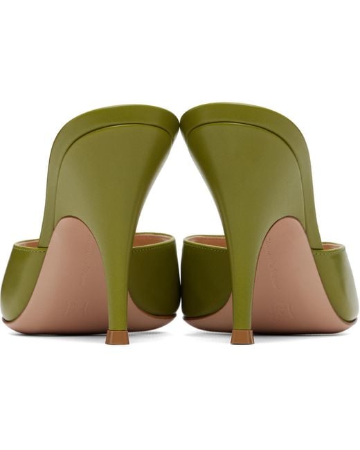 Gianvito Rossi Green Sofia Mule Heeled Sandals