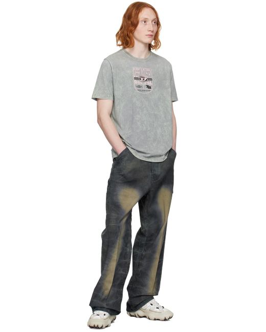 DIESEL Gray T-just-n17 T-shirt for men