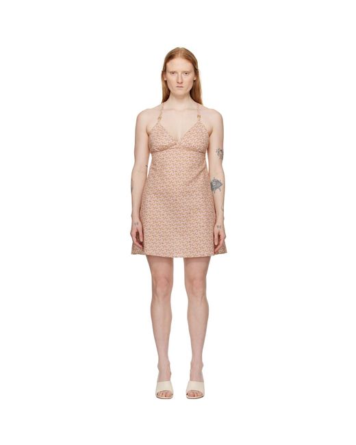 Palm Angels Black Pink Banana Minidress