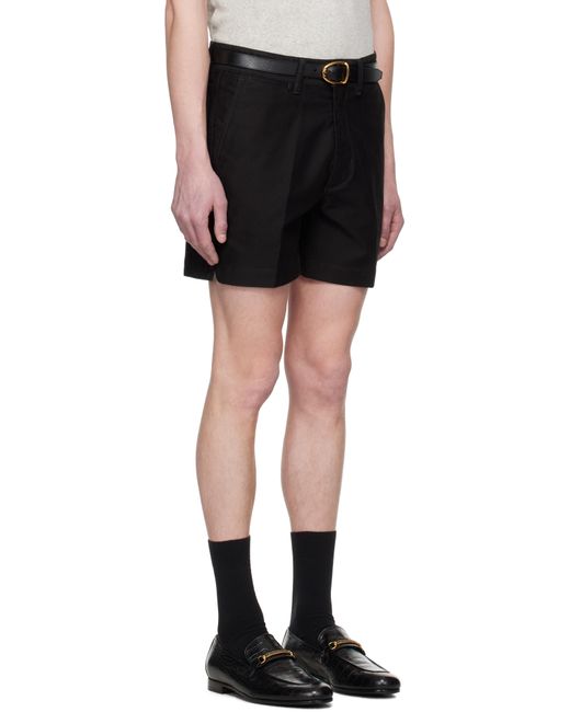 Tom Ford Black Cotton Tailored Shorts for men