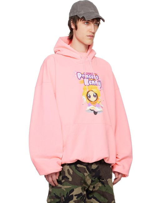 Vetements Pink 'Princess Kenny' Cropped Boxy Hoodie for men