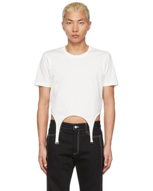 Dion Lee Off-white Garter T-shirt for men