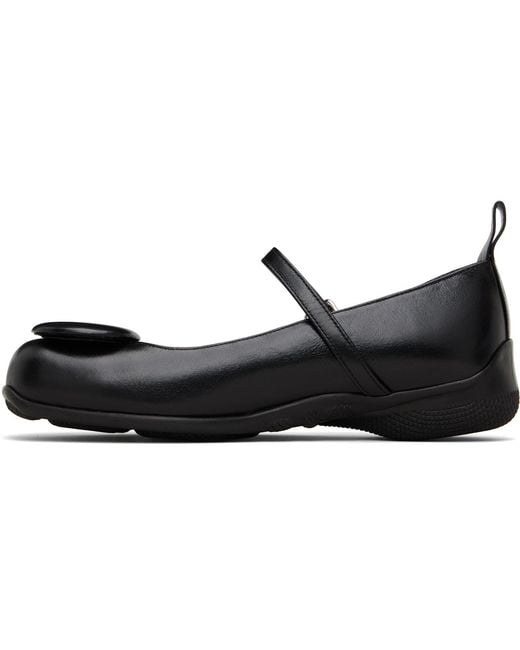 OPEN YY Black Badge Appliqué Flats