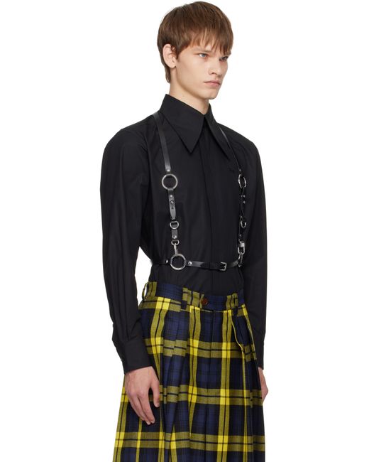 Vivienne Westwood Black Smooth Leather Harness for men