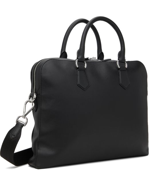 Polo Ralph Lauren Black Smooth Leather Commuter Briefcase for men