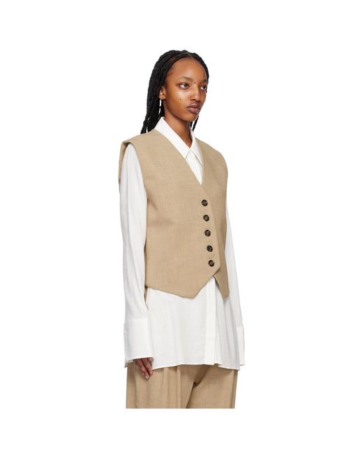 Camilla & Marc White Tan Fernando Vest