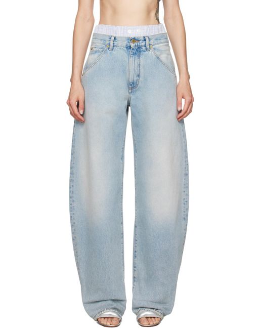 DARKPARK Blue Khris Barrel Leg Jeans